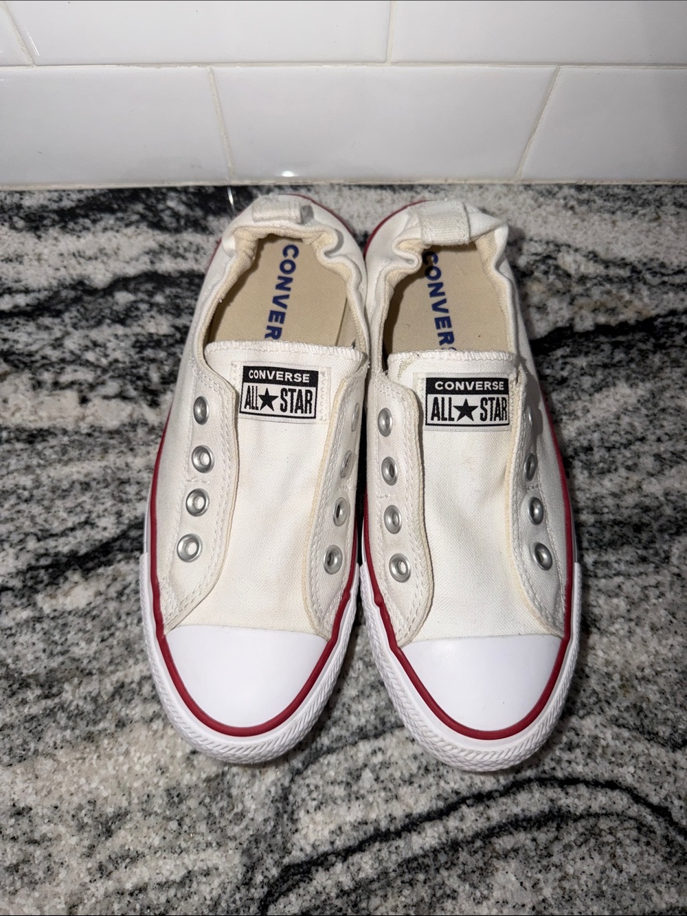 Converse Chuck Taylor All Star Shoreline Slip On White Sneakers Women’s 7.5